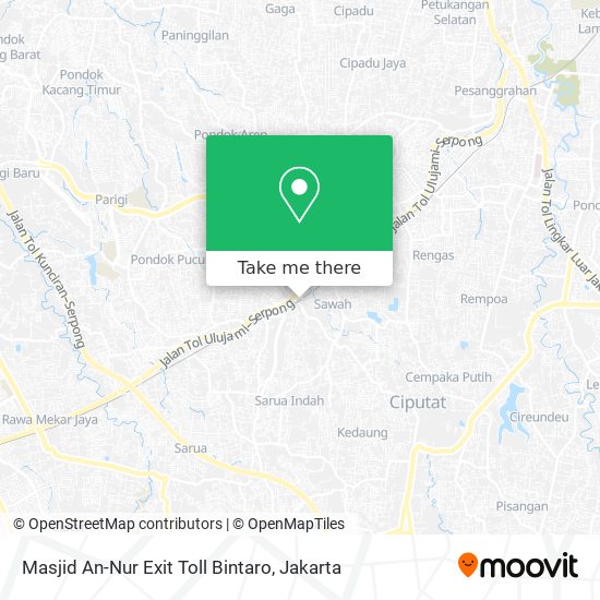 Masjid An-Nur Exit Toll Bintaro map