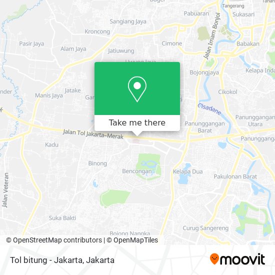 Tol  bitung - Jakarta map