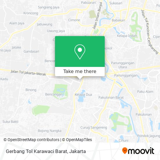 Gerbang Tol Karawaci Barat map