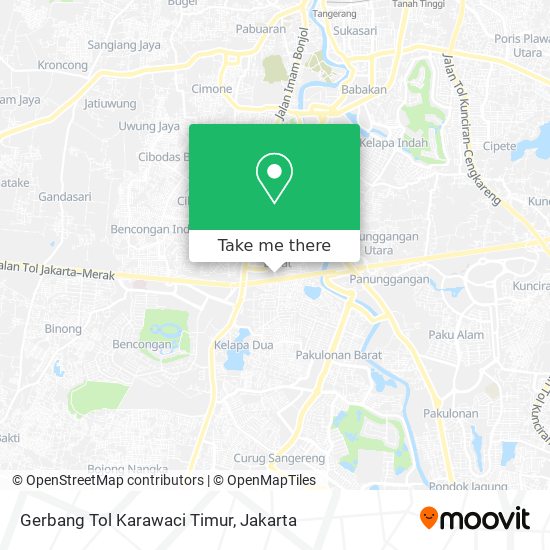 Gerbang Tol Karawaci Timur map