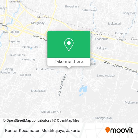 Kantor Kecamatan Mustikajaya map