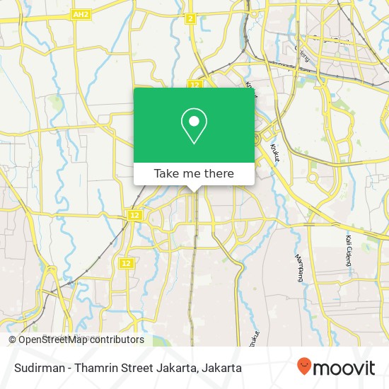 Sudirman - Thamrin Street Jakarta map