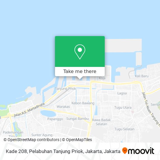 Kade 208, Pelabuhan Tanjung Priok, Jakarta map