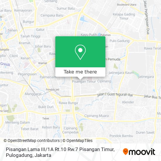 Pisangan Lama III / 1A Rt.10 Rw.7 Pisangan Timur, Pulogadung map