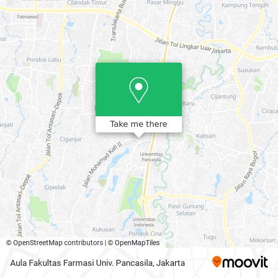 Aula Fakultas Farmasi Univ. Pancasila map