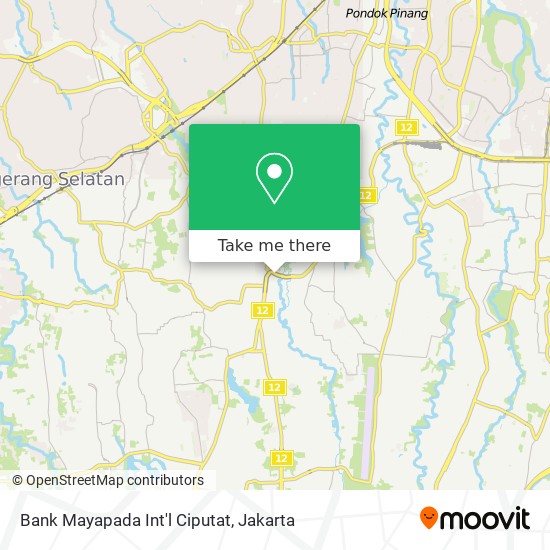 Bank Mayapada Int'l Ciputat map