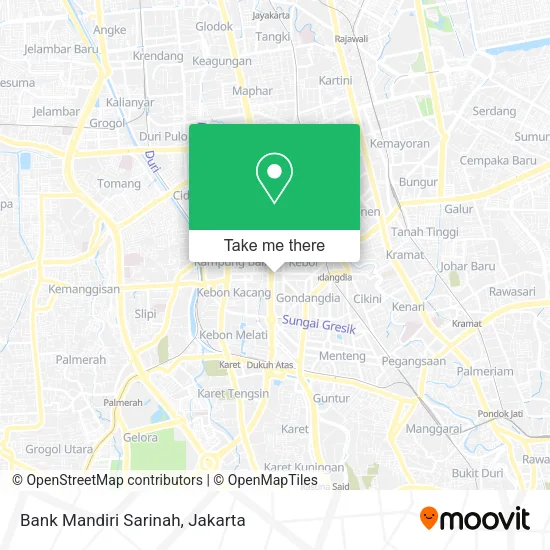 Bank Mandiri Sarinah map