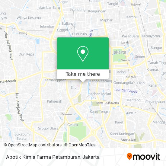 Apotik Kimia Farma Petamburan map