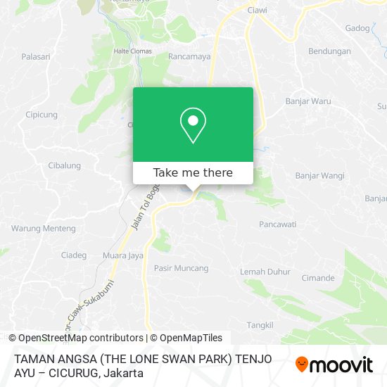 TAMAN ANGSA (THE LONE SWAN PARK) TENJO AYU – CICURUG map