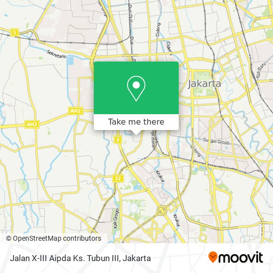 Jalan X-III Aipda Ks. Tubun III map