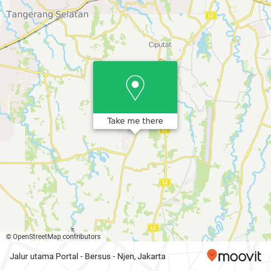 Jalur utama Portal - Bersus - Njen map