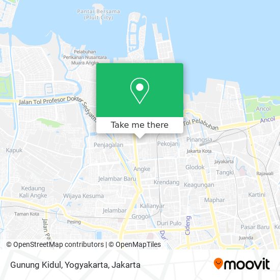 Gunung Kidul, Yogyakarta map