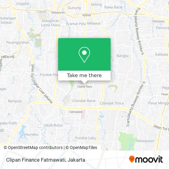 Clipan Finance Fatmawati map