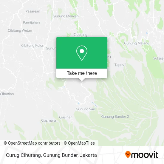 Curug Cihurang, Gunung Bunder map