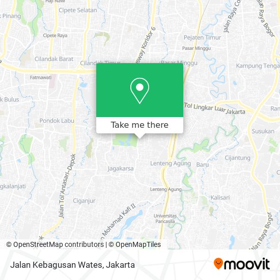 Jalan Kebagusan Wates map