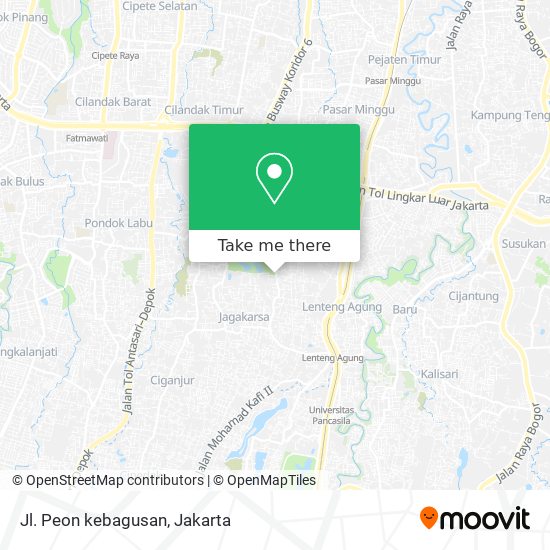 Jl. Peon kebagusan map