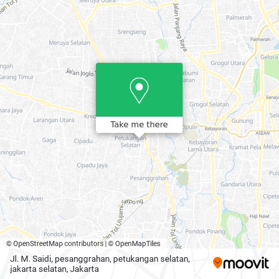 Jl. M.  Saidi, pesanggrahan, petukangan selatan, jakarta selatan map