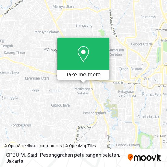 SPBU M. Saidi Pesanggrahan petukangan selatan map