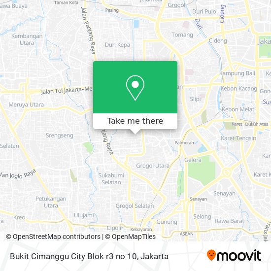 Bukit Cimanggu City Blok r3 no 10 map
