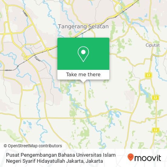 Pusat Pengembangan Bahasa Universitas Islam Negeri Syarif Hidayatullah Jakarta map