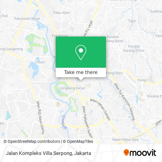 Jalan Kompleks Villa Serpong map