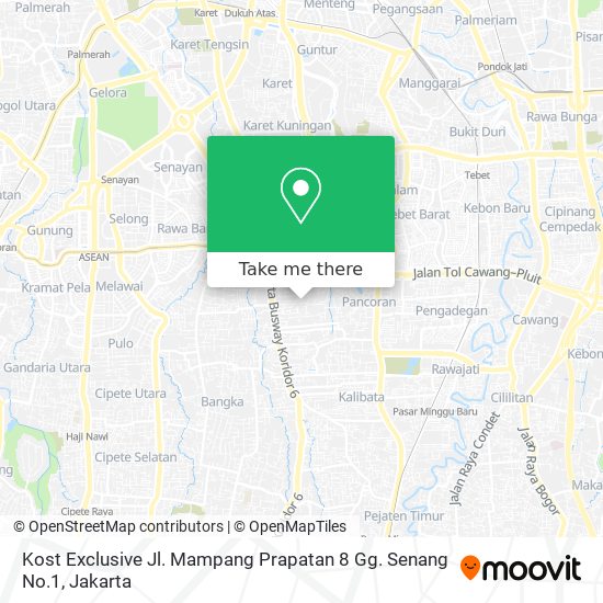 Kost Exclusive Jl. Mampang Prapatan 8 Gg. Senang No.1 map