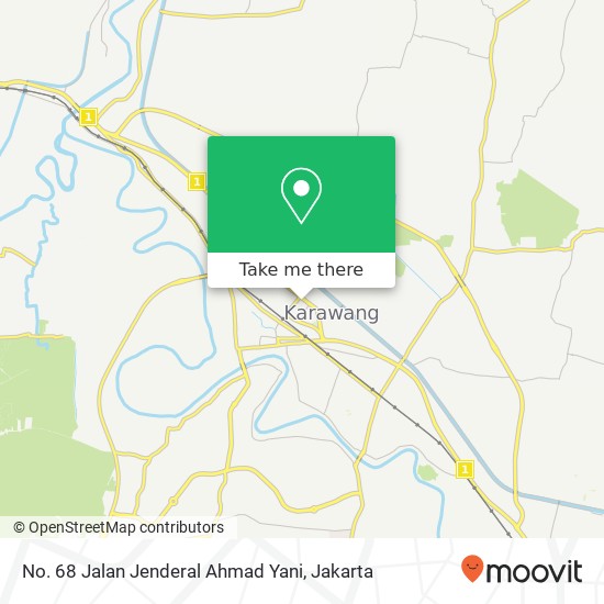 No. 68 Jalan Jenderal Ahmad Yani map