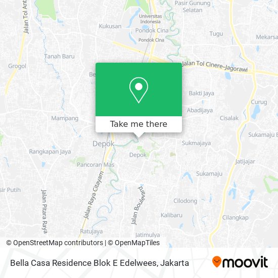 Bella Casa Residence Blok E Edelwees map