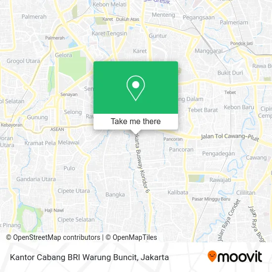 Kantor Cabang BRI Warung Buncit map