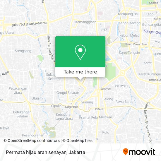 Permata hijau arah senayan map