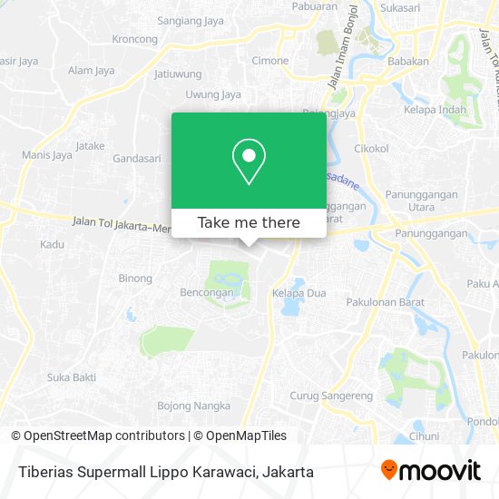 Tiberias Supermall Lippo Karawaci map