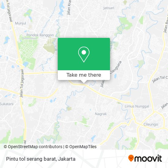 Pintu tol serang barat map