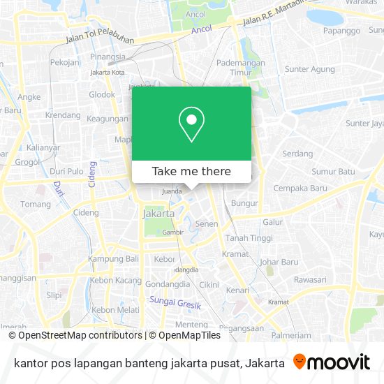 kantor pos lapangan banteng jakarta pusat map