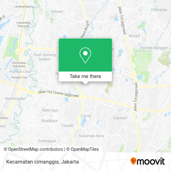 Kecamatan cimanggis map