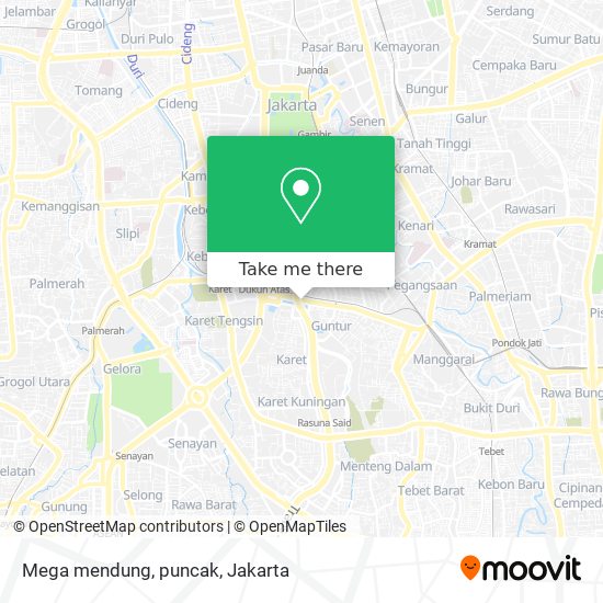 Mega mendung, puncak map