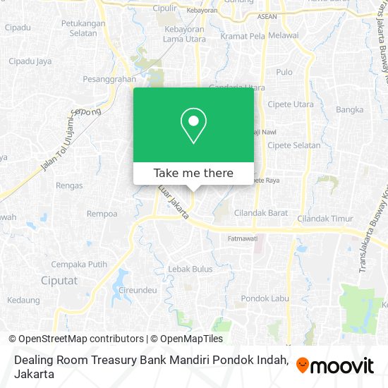 Dealing Room Treasury Bank Mandiri Pondok Indah map