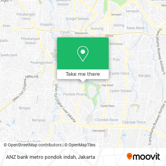 ANZ bank metro pondok indah map