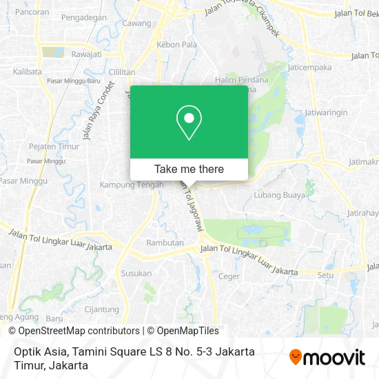Optik Asia, Tamini Square LS 8 No. 5-3 Jakarta Timur map