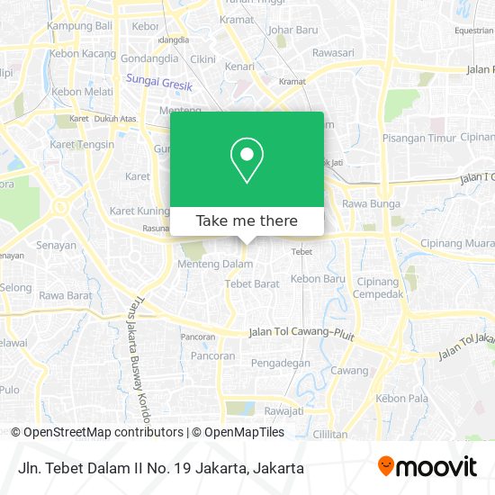 Jln. Tebet Dalam II No. 19 Jakarta map