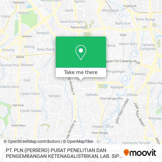 PT. PLN (PERSERO) PUSAT PENELITIAN DAN PENGEMBANGAN KETENAGALISTRIKAN, LAB. SIPIL MEKANIKA TANAH & map