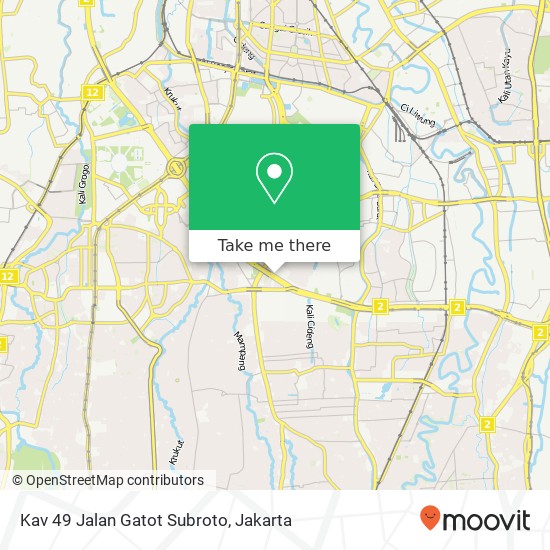 Kav 49 Jalan Gatot Subroto map