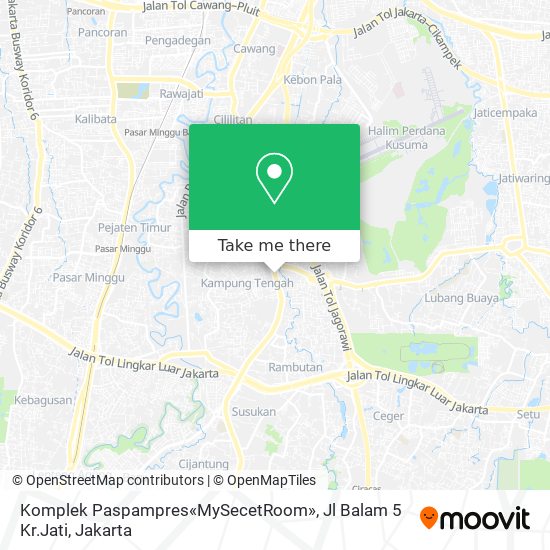 Komplek Paspampres«MySecetRoom», Jl Balam 5 Kr.Jati map