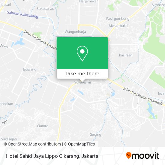 Hotel Sahid Jaya Lippo Cikarang map