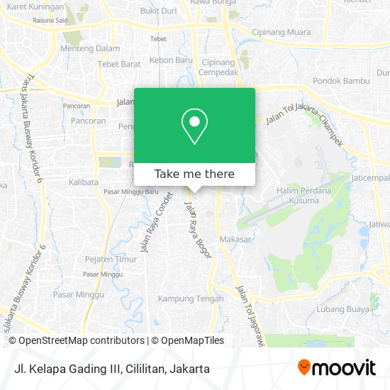 Jl. Kelapa Gading III, Cililitan map