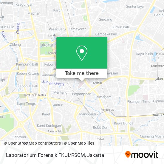 Laboratorium Forensik FKUI / RSCM map
