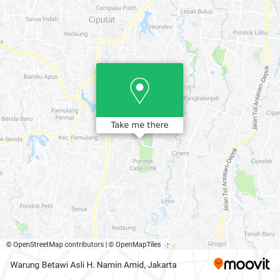 Warung Betawi Asli H. Namin Amid map