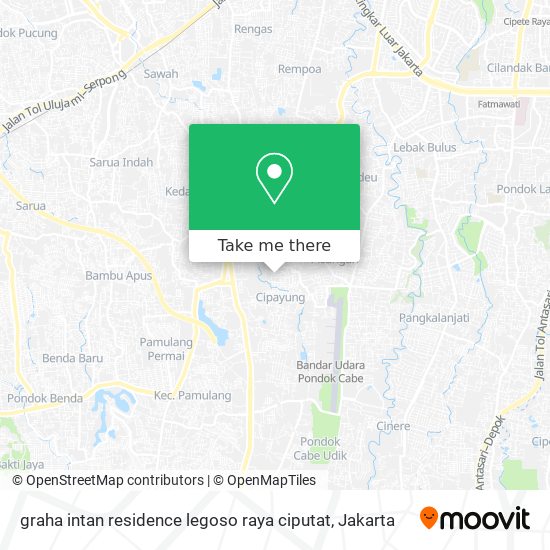 graha intan residence legoso raya ciputat map