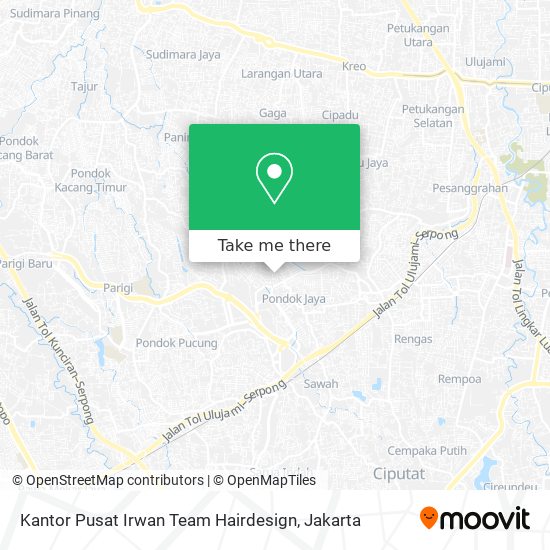 Kantor Pusat Irwan Team Hairdesign map