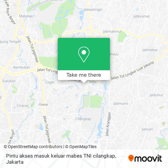 Pintu akses masuk keluar mabes TNI cilangkap map
