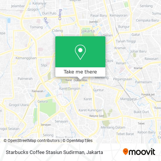 Starbucks Coffee Stasiun Sudirman map